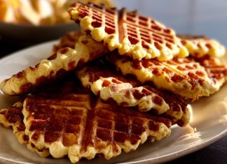A stack of delicious waffles