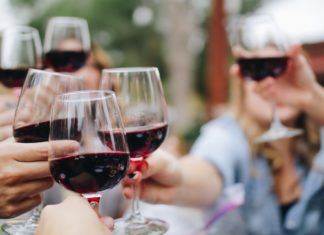 Group of people drinking wine