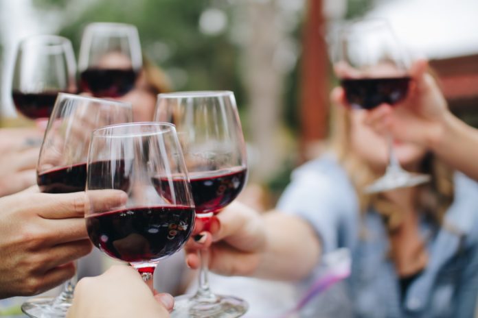 Group of people drinking wine