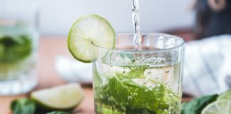 Glass of lime water