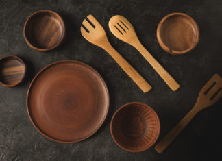 Wooden dishes. Many benefits
