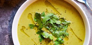 Cream of zucchini soup is healthy and delicious