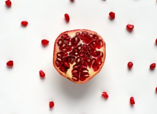 Cut pomegranate