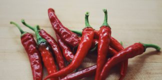 Spicy chili peppers