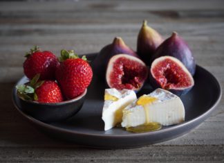 Fruit and brie cheese