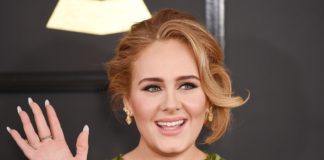 Adele at the 59th Annual Grammy Awards