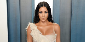 Kim Kardashian at the Vanity Fair Oscar Party in 2020
