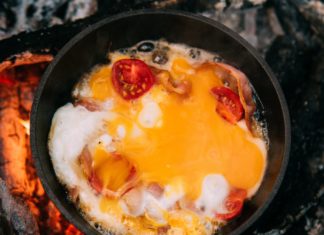 Eggs in a pan