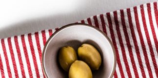 Olives in dishes