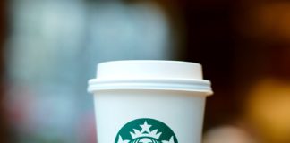 Starbucks white cup