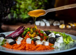 Honey in salad