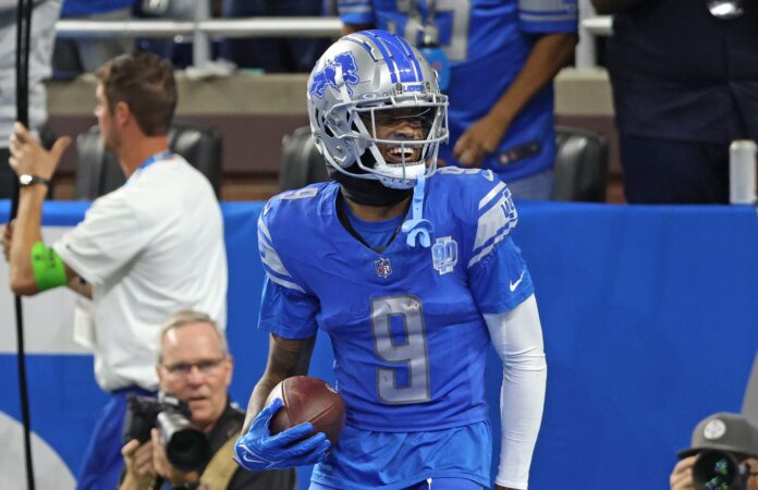 Jameson Williams during his time with the Detroit Lions in November 2023.