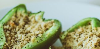 Green Bell Pepper Stuffed With Couscous